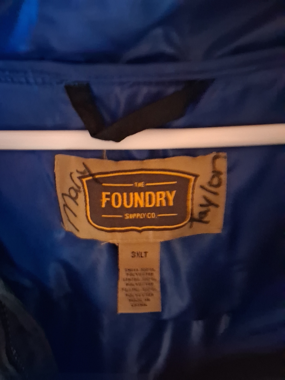 The Foundry Supply Co. Black and Blue Insulated Puffer Coat Size 3XL - Picture 2 of 4